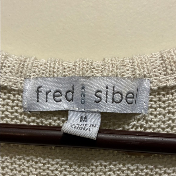 Fred and Sibel Cream Knit Sleeveless Sweater - Picture 2 of 3